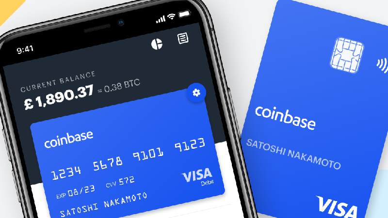 Дебетова картка Coinbase.
