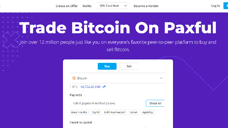 Paxful-p2p-платформа для торгівлі.